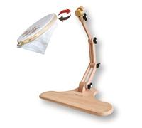 Nurge Adjustable Embroidery Table Stand, Cross Stitch Hoop Stand, Embroidery Hoop Holder. Hand Polished Natural Wood (190-4 Embroidery Stand)