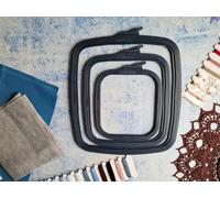 Nurge Anthracite 3 Pcs Set Plastic Square Embroidery Hoop, Cross Stitch Hoops, Punch Needle Hoop (3 Pcs)