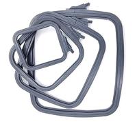 Nurge Anthracite 4 Pcs Set Plastic Square Embroidery Hoop, Cross Stitch Hoops, Punch Needle Hoop , DIY Craft Sewing,ABS Plastic Embroidery Hoops