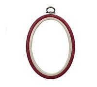 Nurge Embroidery Flexi Hoop Cross Stitch Oval Display Red #2 11.5cm x 15cm