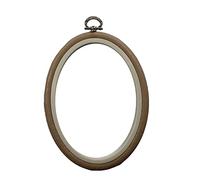 Nurge Embroidery Flexi Hoop Cross Stitch Oval Display Sand #1 8.5cm x 10.5cm