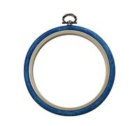 Nurge Embroidery Flexi Hoop Round Cross Stitch Display Blue #2 13.5cm