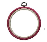 Nurge Embroidery Flexi Hoop Round Cross Stitch Display Pink #2 13.5cm