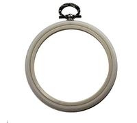 Nurge Embroidery Flexi Hoop Round Cross Stitch Display White #3 17cm