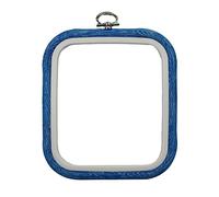 Nurge Embroidery Flexi Hoop Square Cross Stitch Display Blue #1 12.5cm x 14.5cm