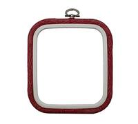 Nurge Embroidery Flexi Hoop Square Cross Stitch Display Red #1 12.5cm x 14.5cm