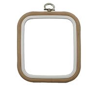 Nurge Embroidery Flexi Hoop Square Cross Stitch Display Sand #2 18cm x 20cm