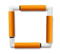 Nurge Embroidery Snap Frame Lightweight Cross Stitch Tapestry Needlework Hoop 21cm x 21cm (Orange)