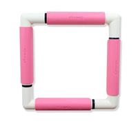 Nurge Embroidery Snap Frame Lightweight Cross Stitch Tapestry Needlework Hoop 21cm x 21cm (Pink)