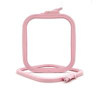 Nurge Pink Small (No:2) Plastic Square Embroidery Hoop, Cross Stitch Hoops, Punch Needle Hoop , DIY Craft Sewing,ABS Plastic Embroidery Hoops