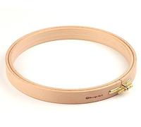 Nurge Premium Quality 24 mm Wood Embroidery Hoop, Cross Stitch Hoop with Gold Plated Adjustable Brass Screw (No:5)
