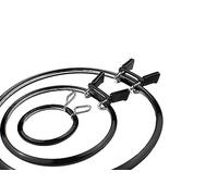 Nurge Premium Quality, Metal Spring Tension Embroidery Hoops, Cross Stich Hoop, Darning Hoops, Embroidery Tension Shed (Black, Siz Mix)