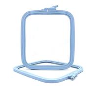 Nurge Square Embroidery Hoop - Plastic Cross Stitch Frame for Needlepoint & Embroidery - Adjustable Craft Hoop - Blue - No:3 (Medium)