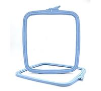 Nurge Square Embroidery Hoop - Plastic Cross Stitch Frame for Needlepoint & Embroidery - Adjustable Craft Hoop - Blue - No:4 (Large)
