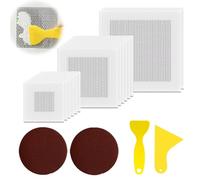 Nurhore 18PCS Wall Repair Kit, Drywall Repair Patch Kit 2/4/6 Inch, Self Adhesive Plasterboard Repair Kit with Scrapers & Sandpaper, Easy DIY Wall Hole Repair for Home, Renters & Ceiling Fix