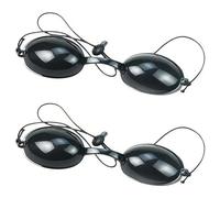 Nurhore 2 Pair Sunbed Goggles Eye Protection, Protective Goggles for Red Light, Beauty Glasses with Adjustable Elastic Strap, Safety Glasses for Tanning Use Light, Sunbathing IPL LED Light Process