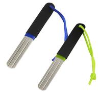 Nurhore Dart Sharpener 2Pcs, Precision Double Sided Diamond Grinding File, Portable Hook Sharpener With Handle, Compact Slim Design, Rapid Sharpening Tool for Reduced Bounce Outs