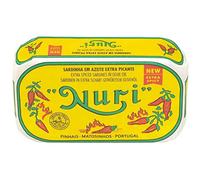 NURI Portuguese Sardines in Extra Spicy Olive Oil 4.4 oz can (Sardines Extra Spicy Olive Oil)