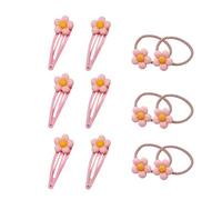 Nurila Pack of 6 Hair Clips Girls, Flower in Pink Hair Clips Children 5.5 x 2 cm Hairpin, Acrylic Cute Clips for Toddlers Children Women Baby Girls Ladies Headwear Styling