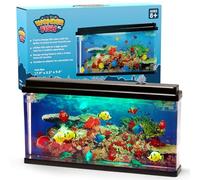 Nurily Artificial Fish Tank Virtual Ocean Toy in Motion Lamp - Office Desk Aquarium, LED Lights, Colorful Aquarium Backgrounds, Moving Fish, Gift for Kids and Adults