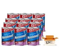 Nurishment The Original High Protein Milk Drink - Hazelnut & Blueberry Swirl Flavour Fusion 400g | Ready-to-Drink Protein Shake (12 Packs, Nurishment Hazelnut)