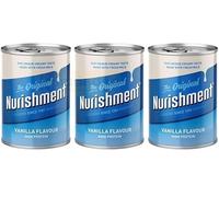 Nurishment Vanilla Flavour 400g Cans Creamy & Delicious High-Protein Enriched Milk Drink Convenient Ready-to-Drink Shake (3x)