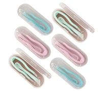 Nurlidoxis 6Pcs Contact Lens Applicator & Remover Tool - Soft Silicone Contact Lens Inserter Kit with Case, Travel-Friendly Eye Contact Applicator for Hard & Soft Lenses, Easy & Hygienic Use