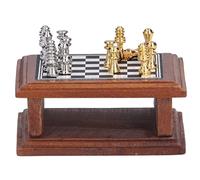 Nurnesy 1:12 Miniature Chess Set - Exquisite Doll House Mini Chess for Dollhouse Decoration, Cute Home Ornament