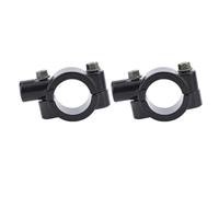 Nurnesy 25mm Aluminum Motorcycle Mirror Mount Clamps, Stable ATV Scooter Project Bikes, Motorcycle Handlebar Mirror Mount Holder, 8mm 10mm Threads for Various Road Conditions (Black M10)