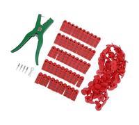Nurnesy 2pcs Ear Tag Applicator Set, Green Ear Tag Pliers Needles, Red Cattle Breeding Day Tag Eartag Needle for Cow Calf, Handling Accessories, Ear Tag Tool