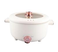 Nurnesy 3.5L Rapid Electric Hot Pot - Multifunctional Noodles Cooker for Ramen, Egg, Pasta, Dumpling, Soup, Porridge & Oatmeal (White)