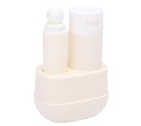 Nurnesy 3Pcs White Mini Compact Travel Toothbrush Toothpaste Container Kit - with Mouthwash Cup Portable Toiletries Set