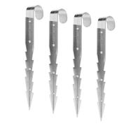 Nurnesy 4pcs Heavy Duty Trampoline Anchors Ground Stakes Galvanized Steel Rustproof Outdoor Safety Anchors for Swings Pool Covers with Easy Installation No Trip Hazard