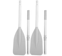 Nurnesy Inflatable Boat Paddle Aluminum Alloy Oars High Toughness Lightweight with 2pcs Paddle and 2pcs Rod for Dinghy Kayak Fishing Boat