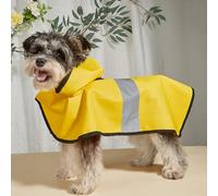 Nurnesy Large Sized Dogs Reflective Strip Dog Raincoat, Waterp001 Hooded Pet Rain Jacket with Cape for Enhanced Safety during Nighttime Activities,Reflective Dog Cape Waterp001 Rain Jack