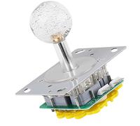 Nurnesy LED Joystick Game Controller Switchable 4-Way 8-Way Operation with Colorful Illumination for Machine DIY Installation