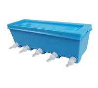 Nurnesy Sheep Feeder with 5 Nipples Livestock Feeding Tool 8 Liter Capacity Wall Mounted Milk Box for Small Animals Cattle Pigs Puppies,thickened cover feeder