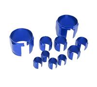 Nurnesy Stainless Steel Radiator Hose Sleeve Kit, Heat Resistant (Blue) | Protective Sleeving with Extreme Temperature Shield for Vehicle Radiator Hoses