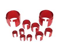 Nurnesy Stainless Steel Radiator Hose Sleeve Kit, Heat Resistant (Red) | Protective Sleeving with Extreme Temperature Shield for Vehicle Radiator Hoses