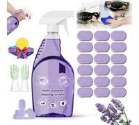 Nuroclean Spray, Nuroclean Tablets for Grease, Nuroclean Cleaning Tablets, All-Purpose Cleaning Spray with Concentrated Cleaning Tablets, Stubborn Stains Remover for Kitchen Bathroom Toilets (18pcs)