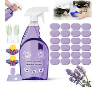 Nuroclean Spray, Nuroclean Tablets for Grease, Nuroclean Cleaning Tablets, All-Purpose Cleaning Spray with Concentrated Cleaning Tablets, Stubborn Stains Remover for Kitchen Bathroom Toilets (24pcs)