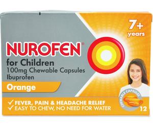 Nurofen 7+ Years Orange Chewable 12 Capsules