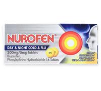 Nurofen Day & Night Cold & Flu 200mg/5 mg 16 Tablets