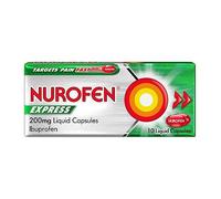 Nurofen Express Ibuprofen 200mg 10 Liquid Capsules