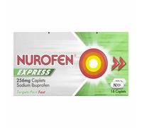 Nurofen Express 256 mg Ibuprofen Caplets – Fast-Acting Relief for Period Pain & Headaches, 16 Count