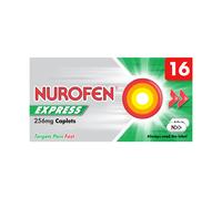 Nurofen Express Ibuprofen 256mg 16 Caplets 16 Caplet