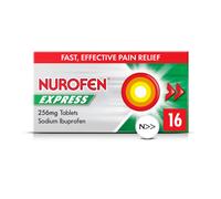 Nurofen Express Ibuprofen 256mg, 16 Tablets - Pain, Sinus, Migraine, Headache, Toothache Relief, Long Lasting Cold & Flu relief