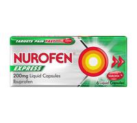 Nurofen Express Pain Relief Liquid Capsules 200mg - 6 Capsules