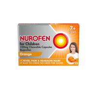 Nurofen for Children 100mg Chewable Capsules - Orange 7+ Years
