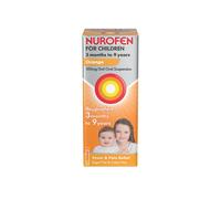Nurofen For Children 3M-9Y, Kids Ibuprofen Orange 100 ml, Baby Teethin